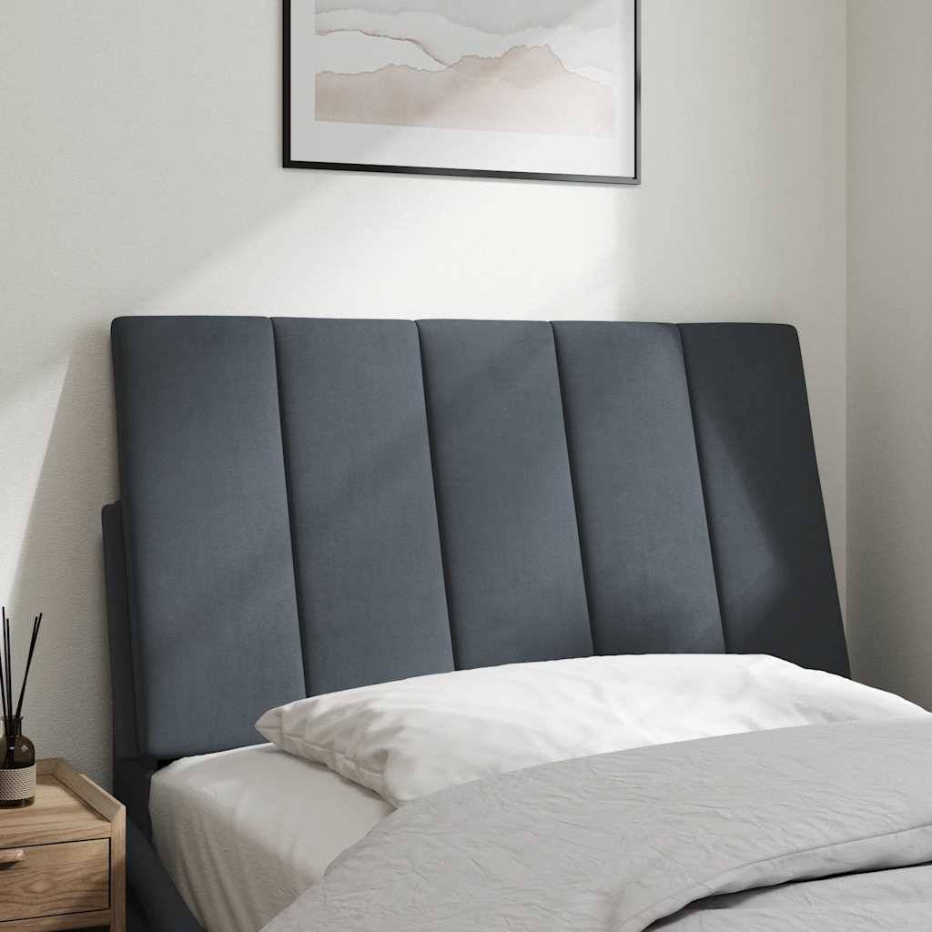 vidaXL Kopfteil-Kissen Dunkelgrau 90 cm Samt