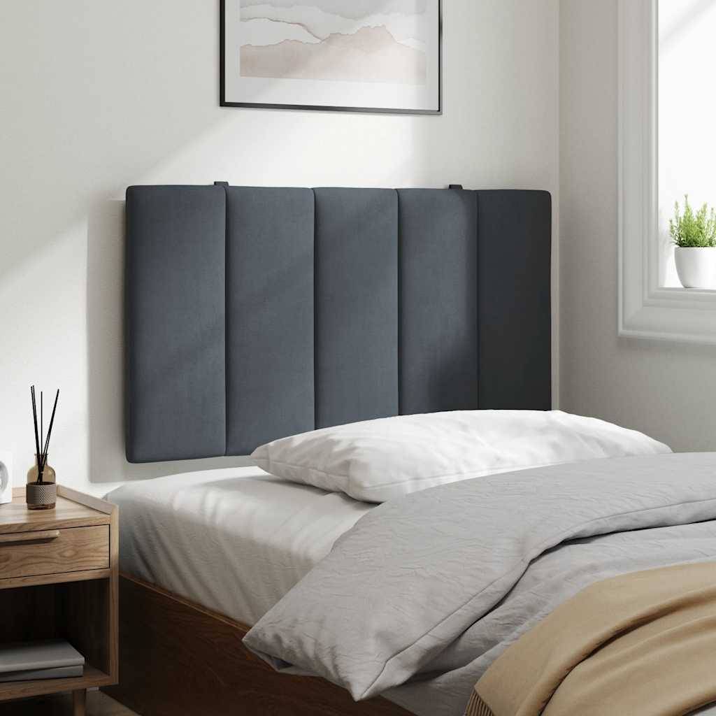 vidaXL Kopfteil-Kissen Dunkelgrau 90 cm Samt