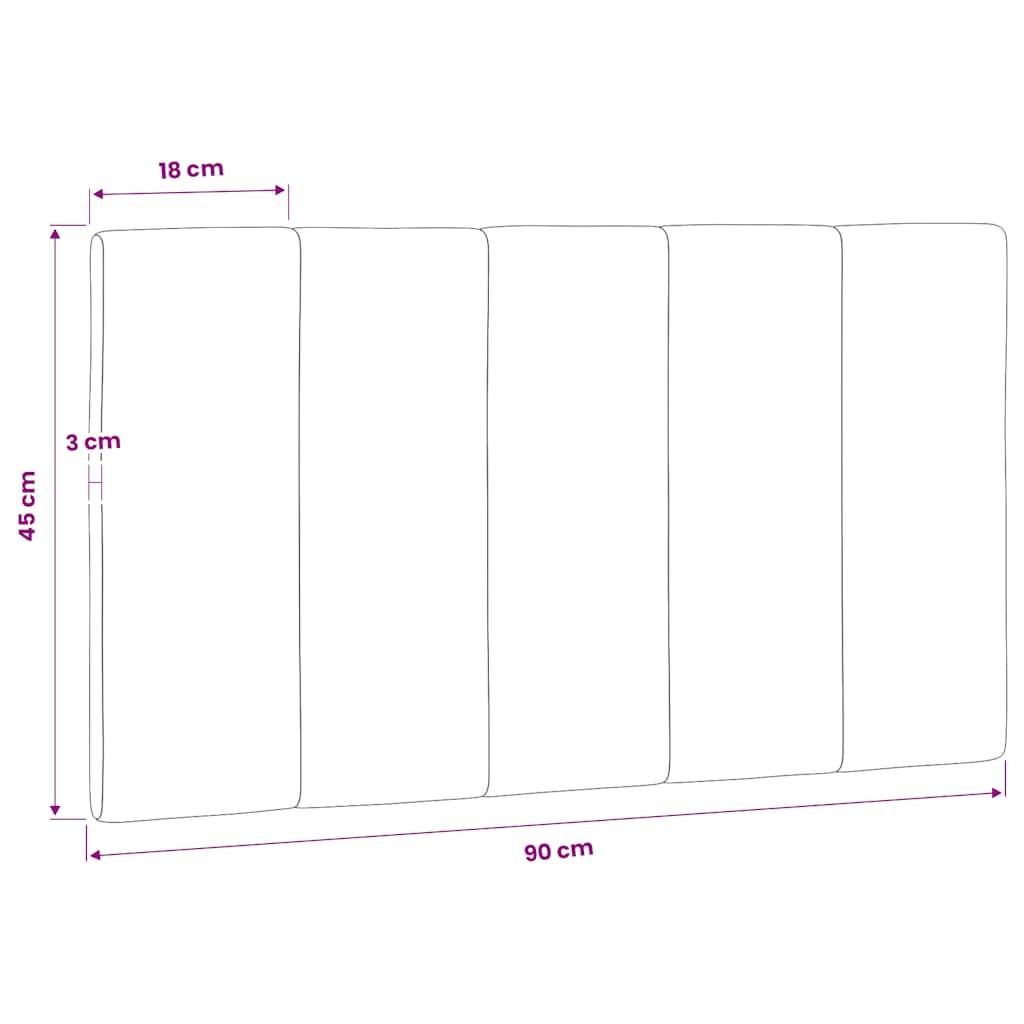 vidaXL Kopfteil-Kissen Dunkelgrau 90 cm Samt