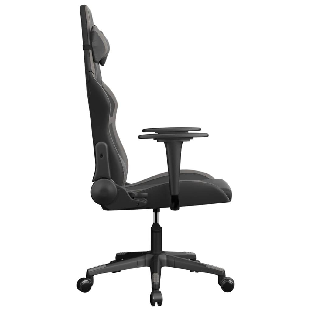 vidaXL Gaming-Stuhl Schwarz und Grau Kunstleder