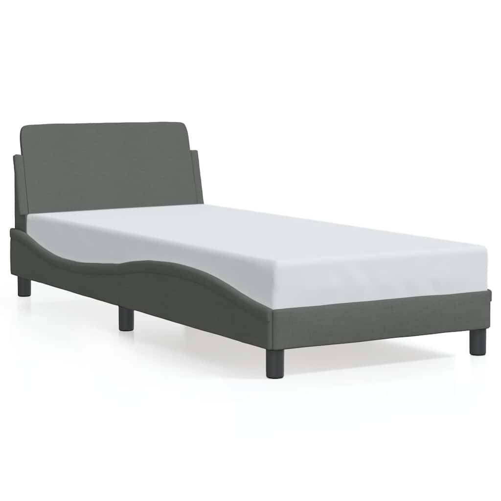 vidaXL Bettgestell ohne Matratze Dunkelgrau 80x200 cm Stoff