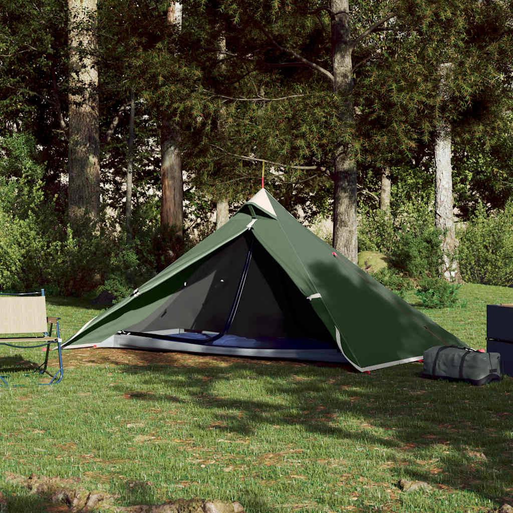 vidaXL Tipi-Campingzelt 1 Person Grün Wasserdicht