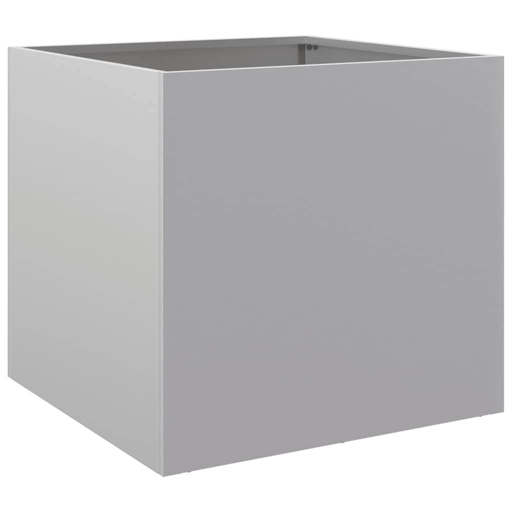 vidaXL Pflanzkübel Silbern 49x47x46 cm Verzinkter Stahl