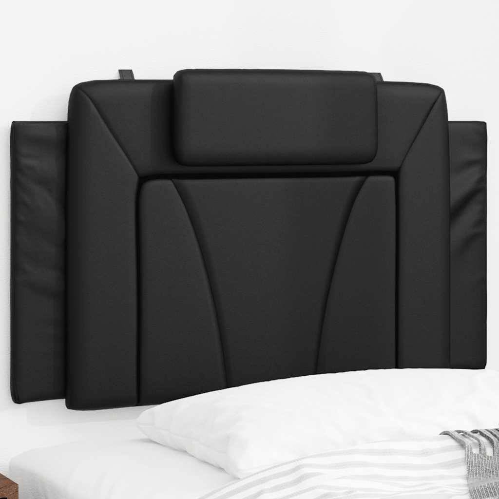 vidaXL Kopfteil-Kissen Schwarz 80 cm Kunstleder