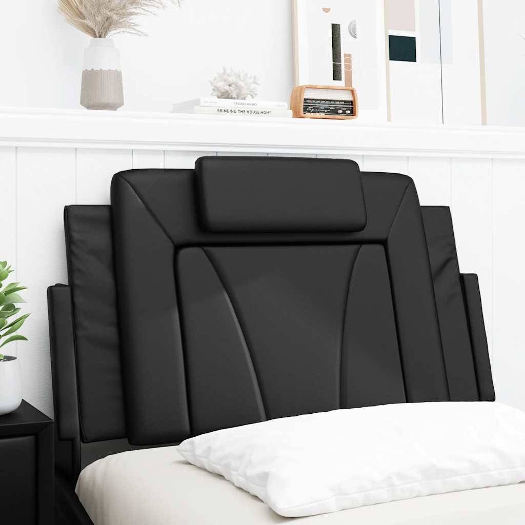 vidaXL Kopfteil-Kissen Schwarz 80 cm Kunstleder