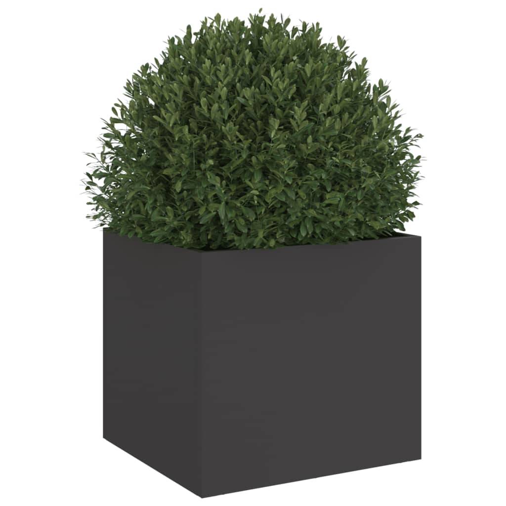 vidaXL Pflanzkübel Schwarz 32x30x29 cm Stahl