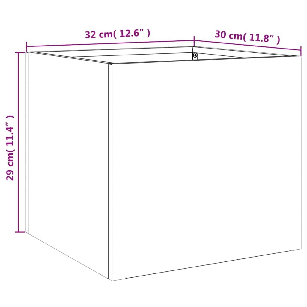 vidaXL Pflanzkübel Schwarz 32x30x29 cm Stahl