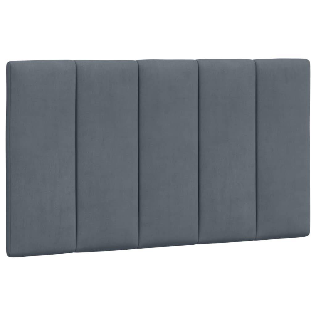 vidaXL Kopfteil-Kissen Dunkelgrau 80 cm Samt
