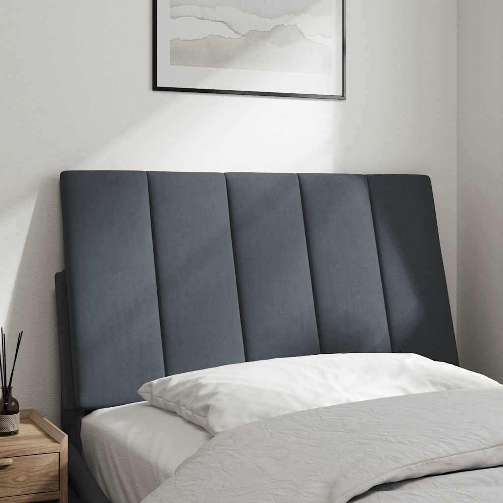 vidaXL Kopfteil-Kissen Dunkelgrau 80 cm Samt