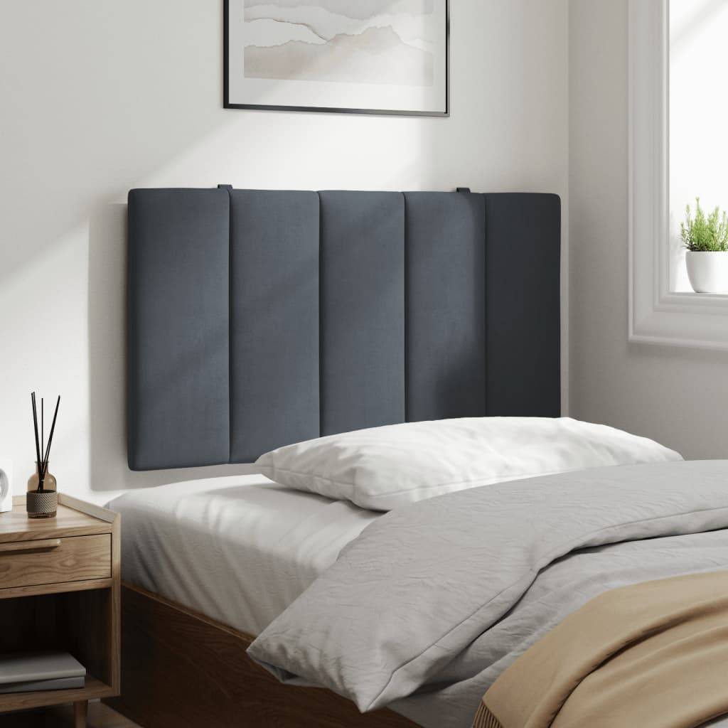 vidaXL Kopfteil-Kissen Dunkelgrau 80 cm Samt