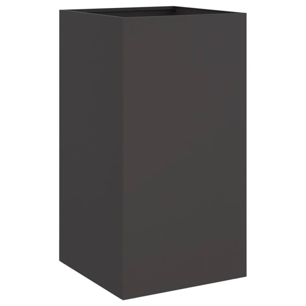 vidaXL Pflanzkübel Schwarz 42x38x75 cm Stahl