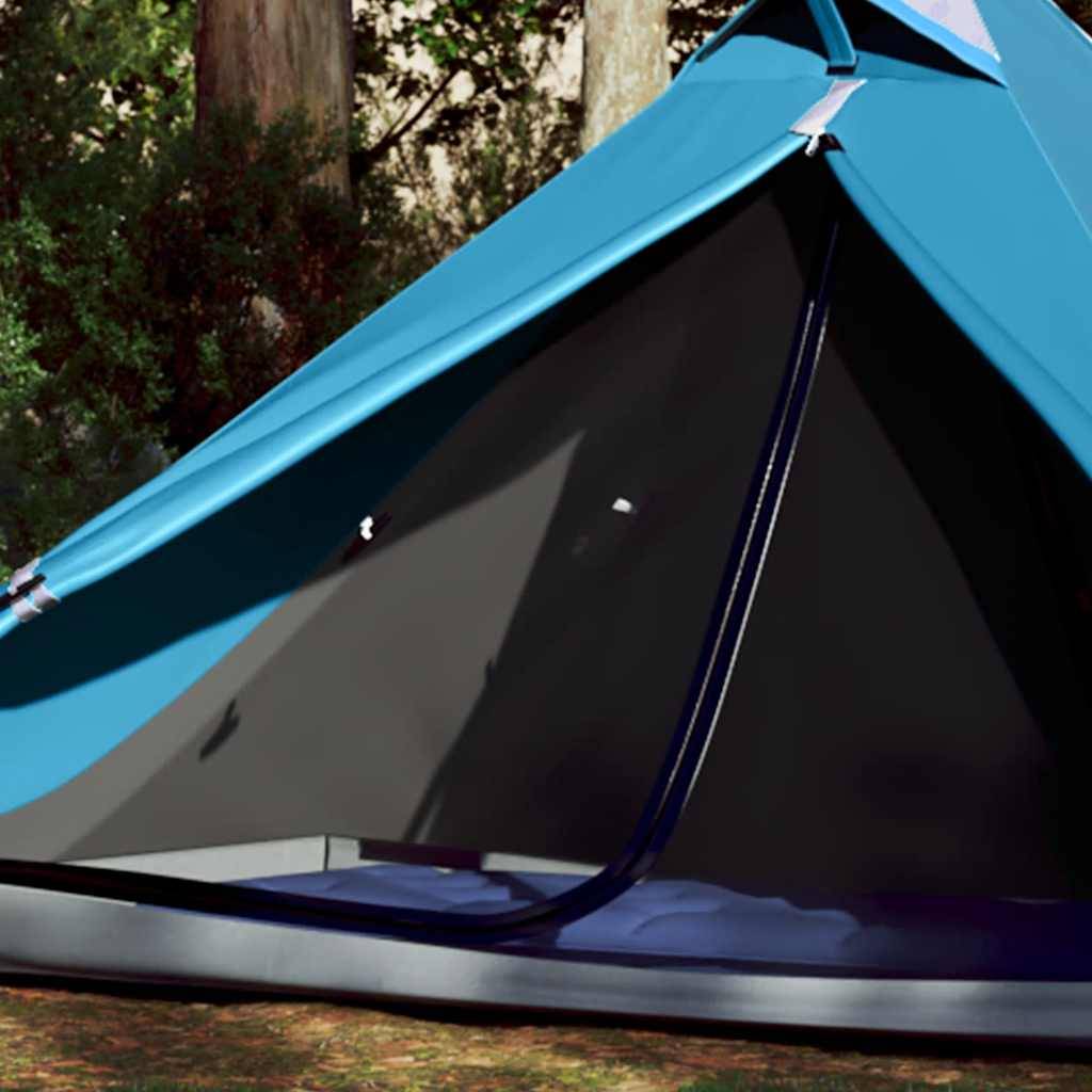 vidaXL Tipi-Campingzelt 1 Person Blau Wasserdicht