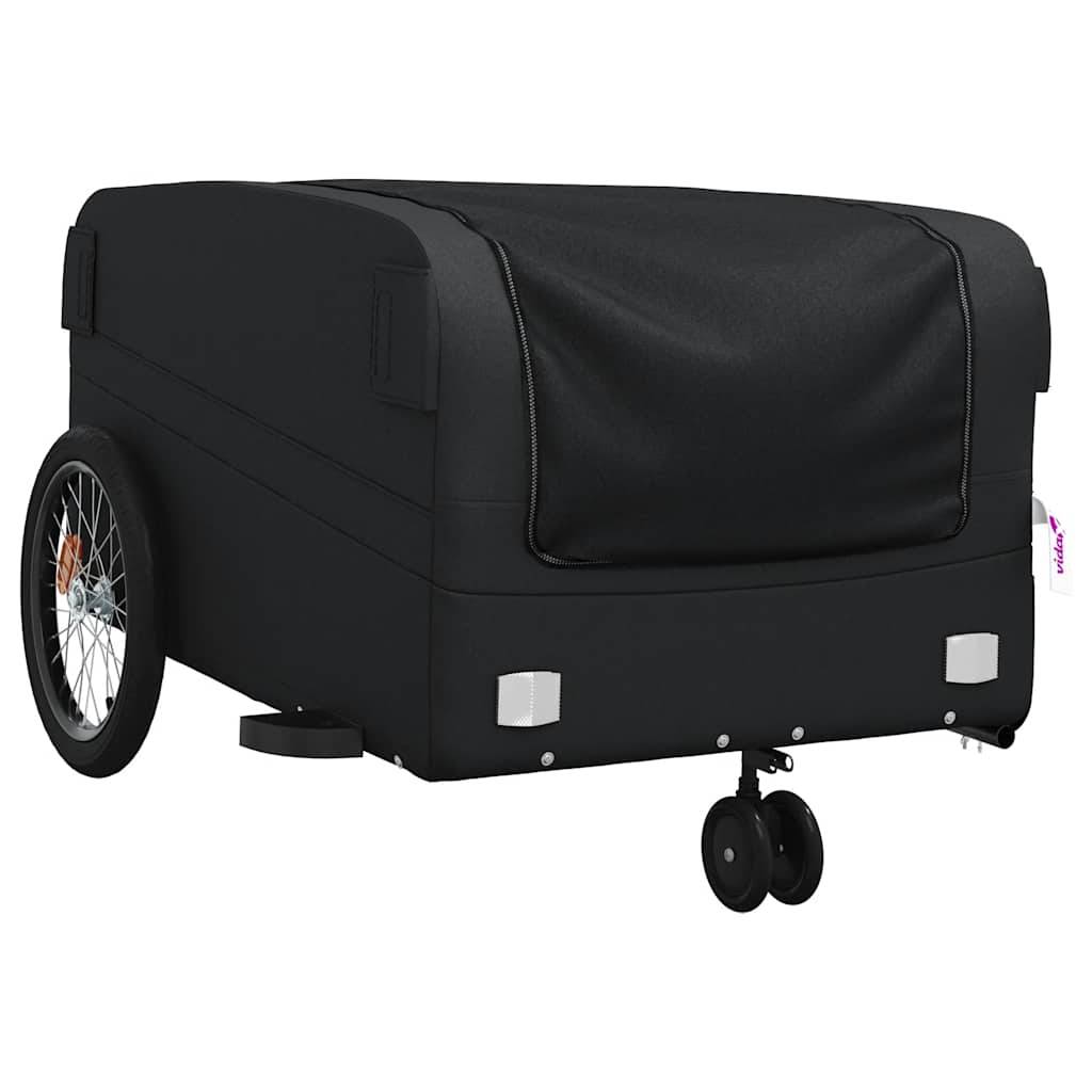 vidaXL Fahrradanhänger Schwarz 45 kg Eisen