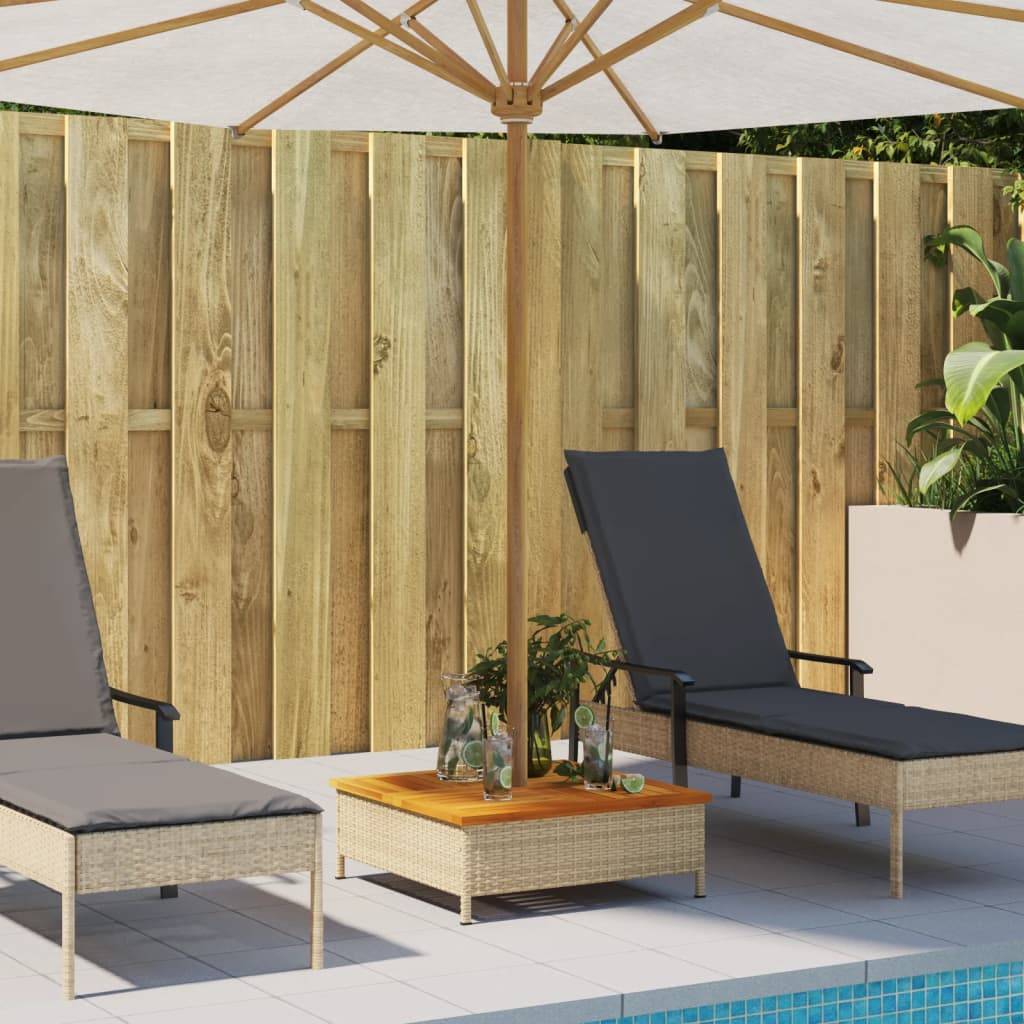 vidaXL Verkleidung für Sonnenschirmständer Beige 70x70x25 cm Akazie