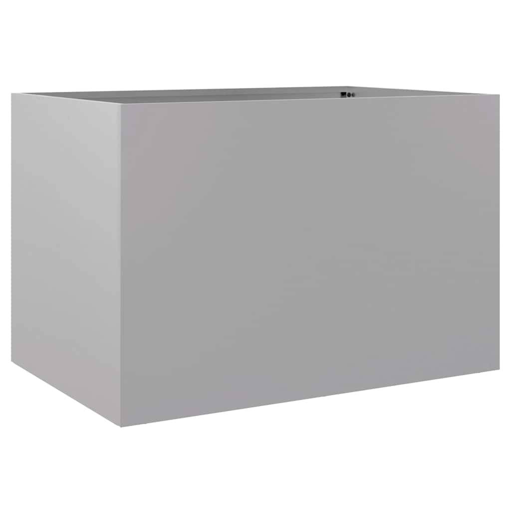 vidaXL Pflanzkübel Silbern 62x47x46 cm Verzinkter Stahl