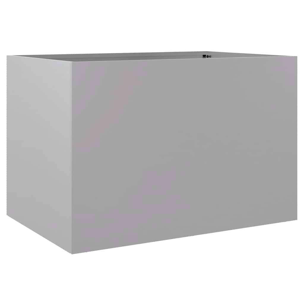 vidaXL Pflanzkübel Silbern 62x40x39 cm Verzinkter Stahl