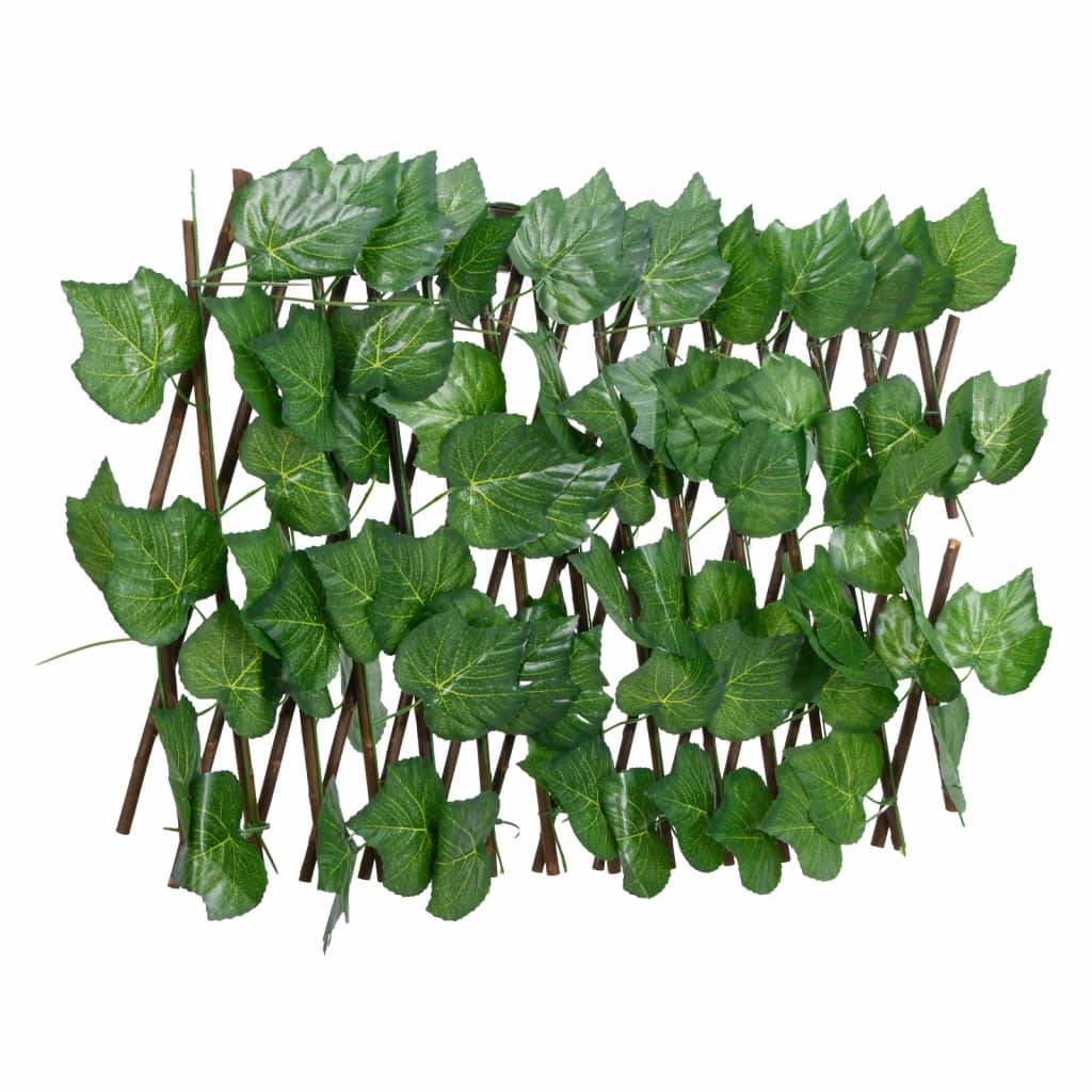 vidaXL Rankgitter mit Künstlichem Weinlaub Erweiterbar Grün 180x20 cm