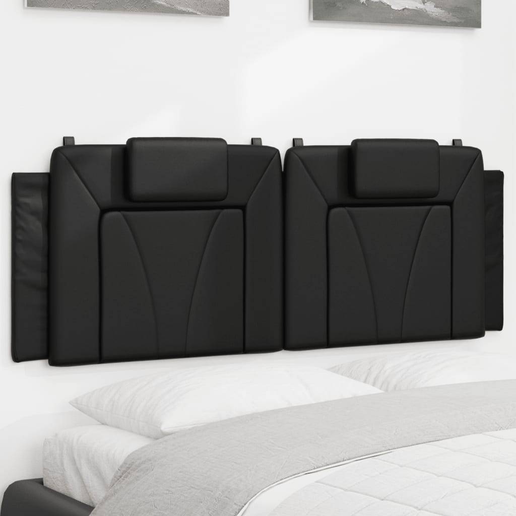 vidaXL Kopfteil-Kissen Schwarz 120 cm Kunstleder