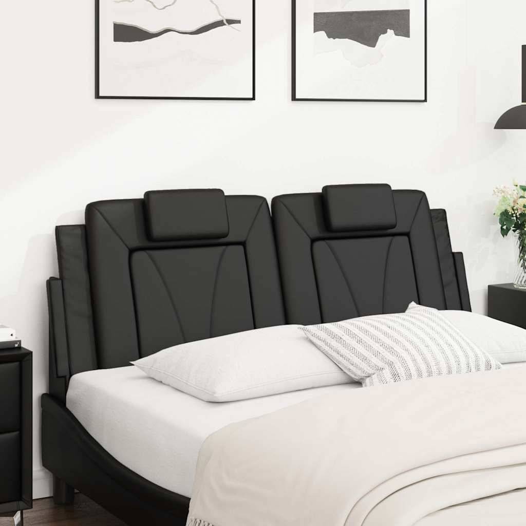 vidaXL Kopfteil-Kissen Schwarz 120 cm Kunstleder