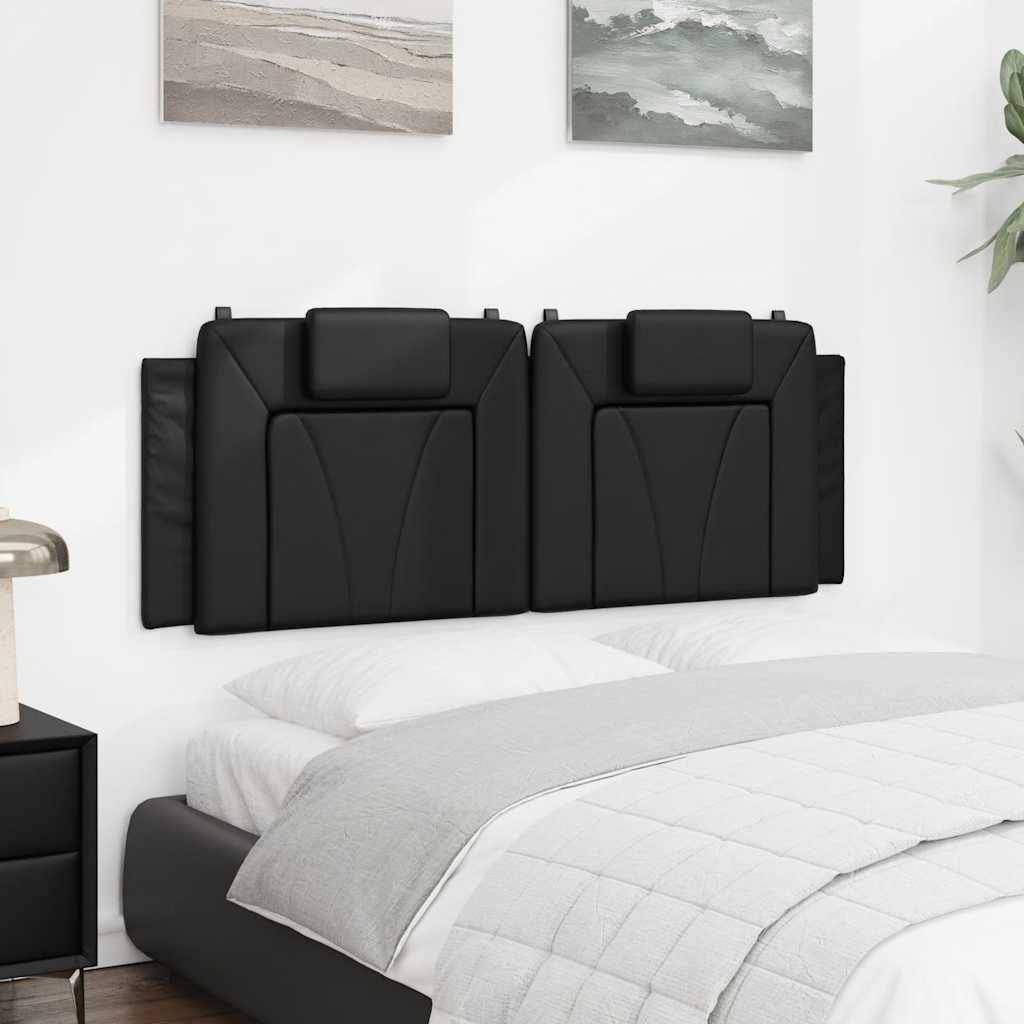 vidaXL Kopfteil-Kissen Schwarz 120 cm Kunstleder