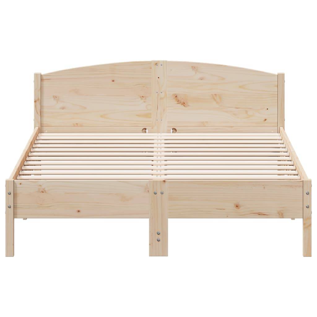 vidaXL Massivholzbett ohne Matratze 160x200 cm Kiefernholz