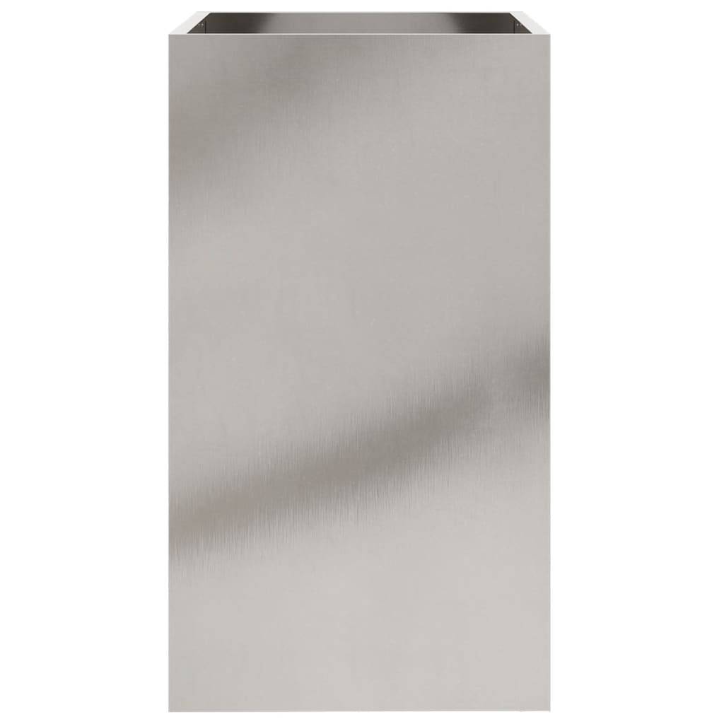 vidaXL Pflanzkübel Silbern 42x38x75 cm Edelstahl