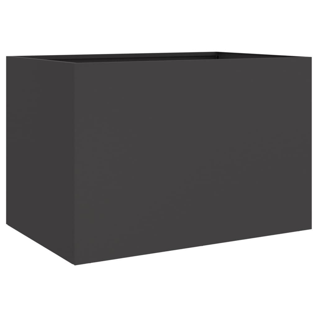 vidaXL Pflanzkübel Schwarz 62x47x46 cm Stahl