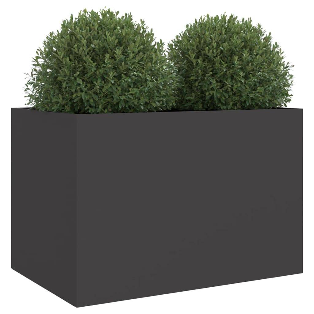 vidaXL Pflanzkübel Schwarz 62x47x46 cm Stahl
