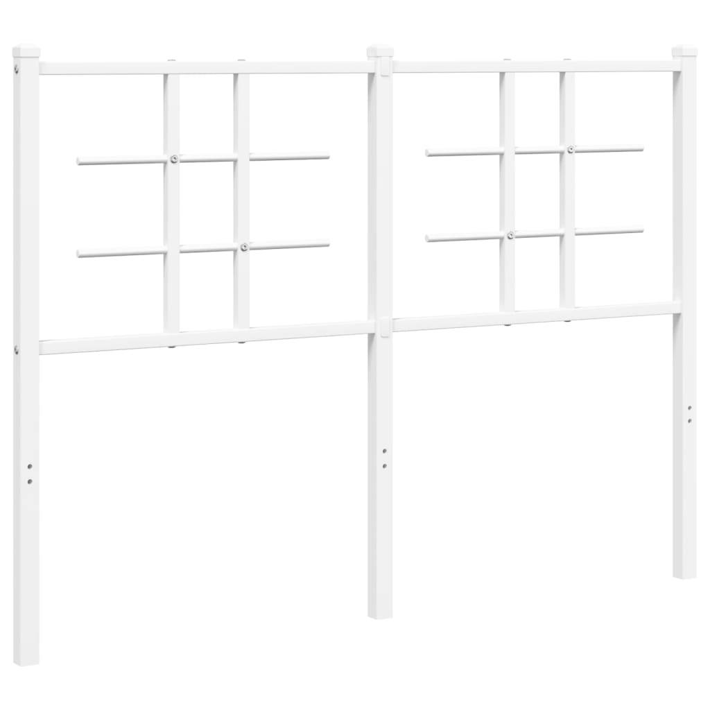 vidaXL Kopfteil Metall Weiß 120 cm