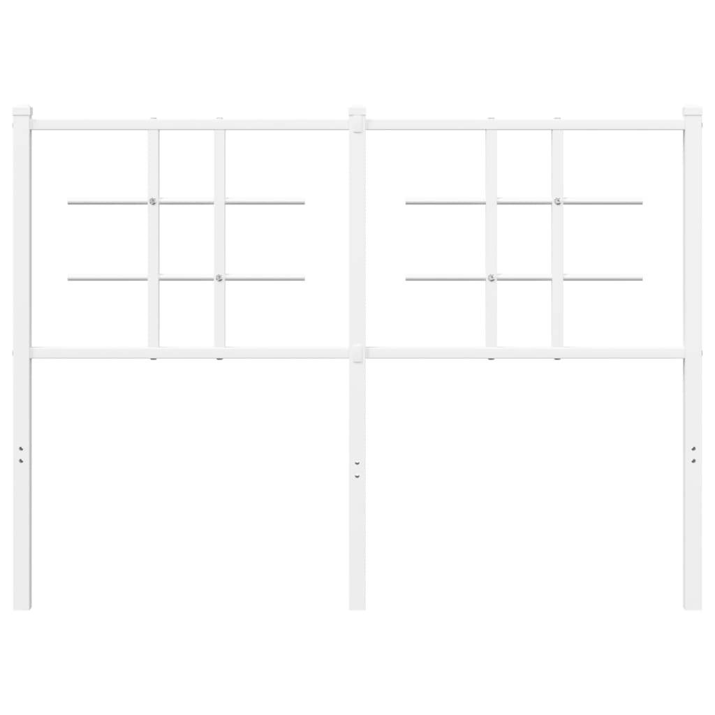 vidaXL Kopfteil Metall Weiß 120 cm