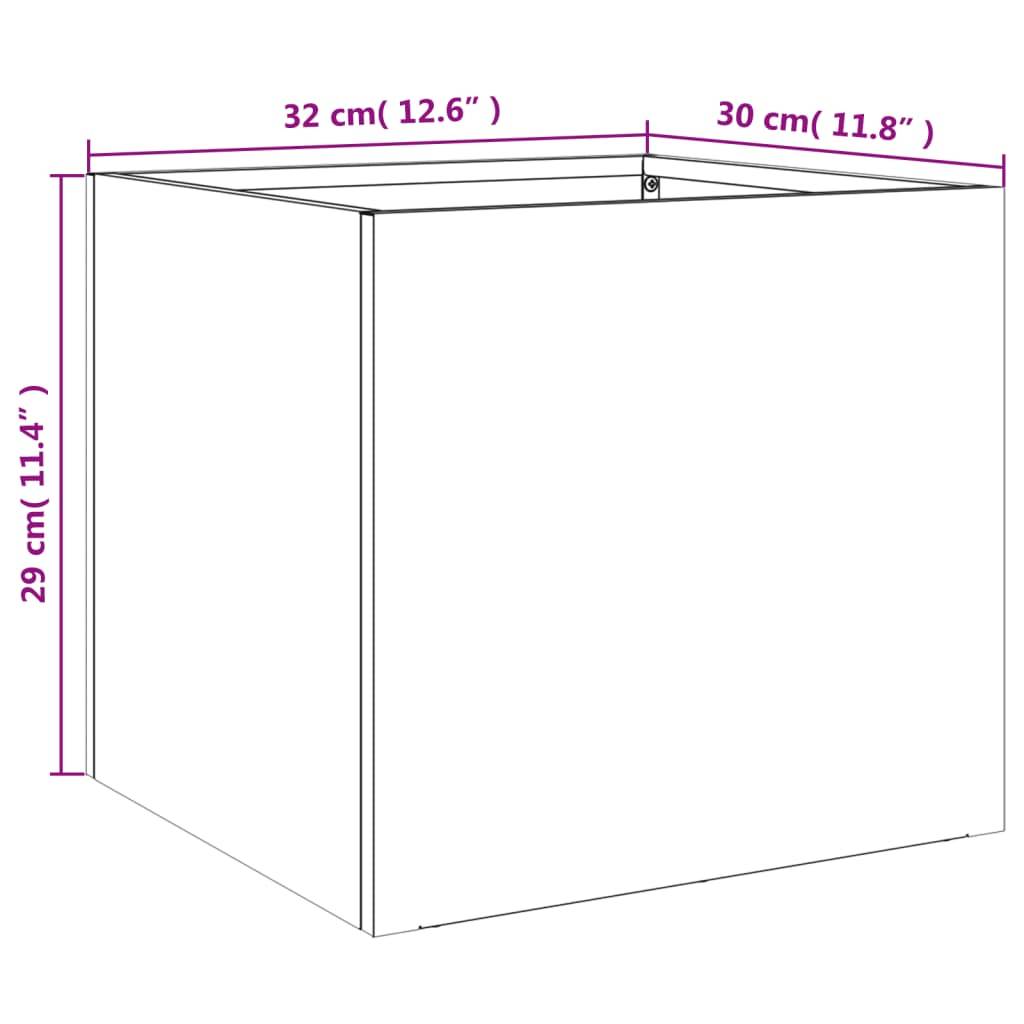 vidaXL Pflanzkübel Anthrazit 32x30x29 cm Stahl