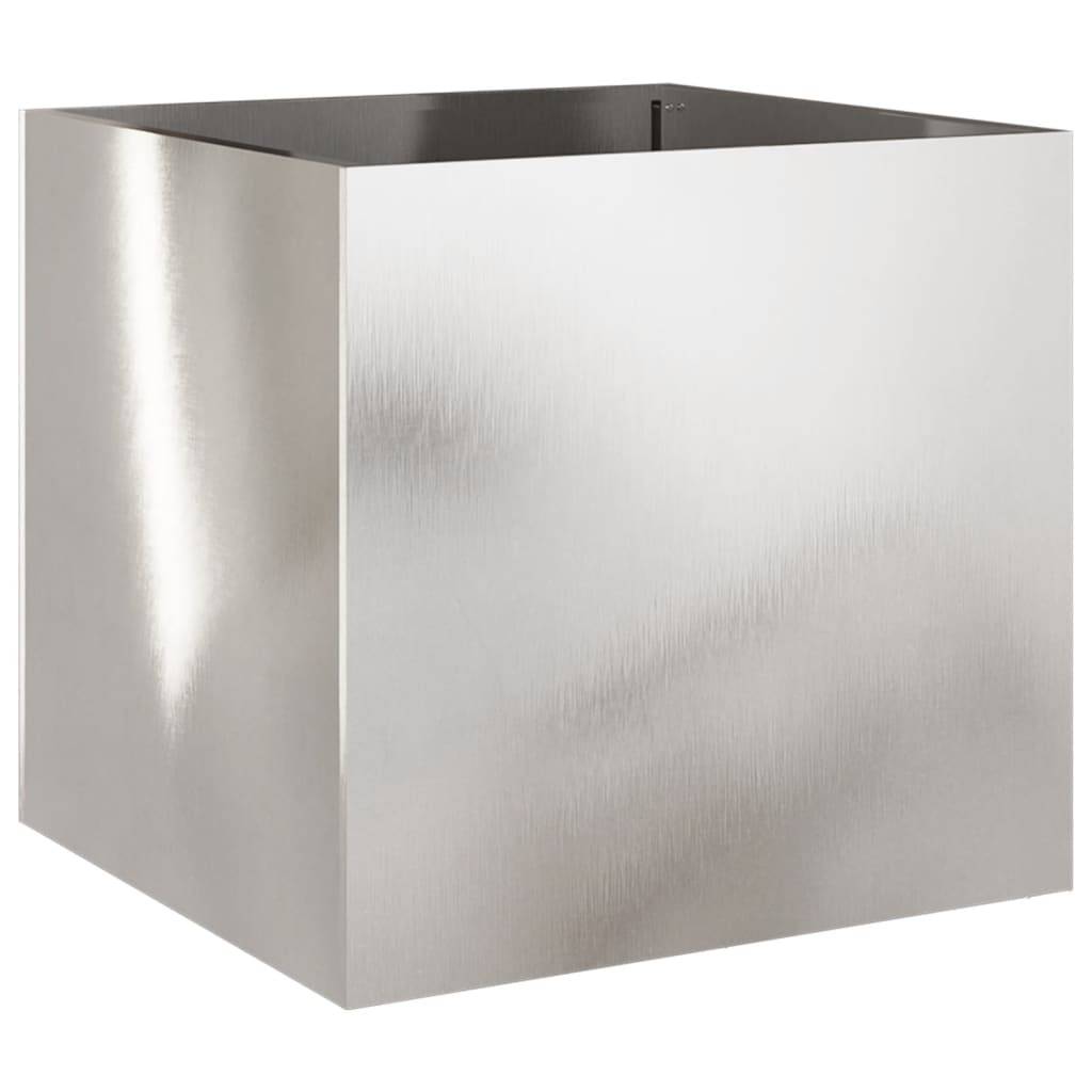 vidaXL Pflanzkübel Silbern 49x47x46 cm Edelstahl