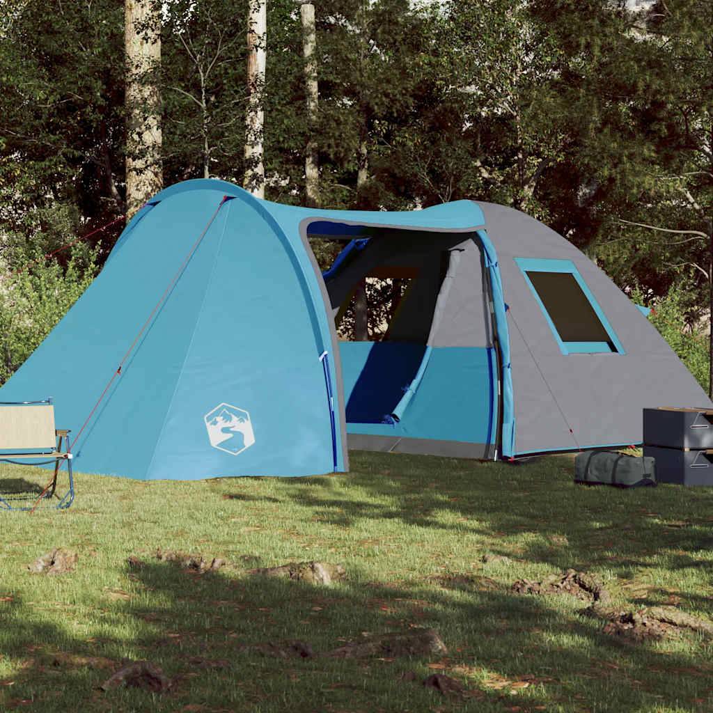 vidaXL Kuppel-Familienzelt 6 Personen Blau Wasserdicht
