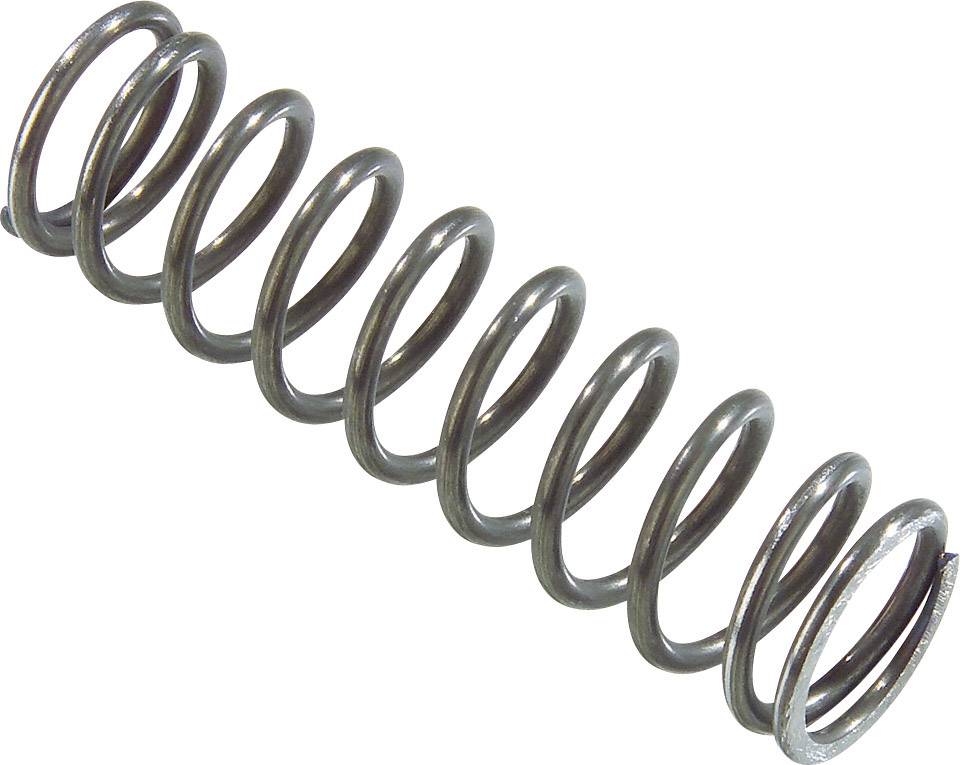 Eine Helixfeder aus Metall mit mehreren Windungen.