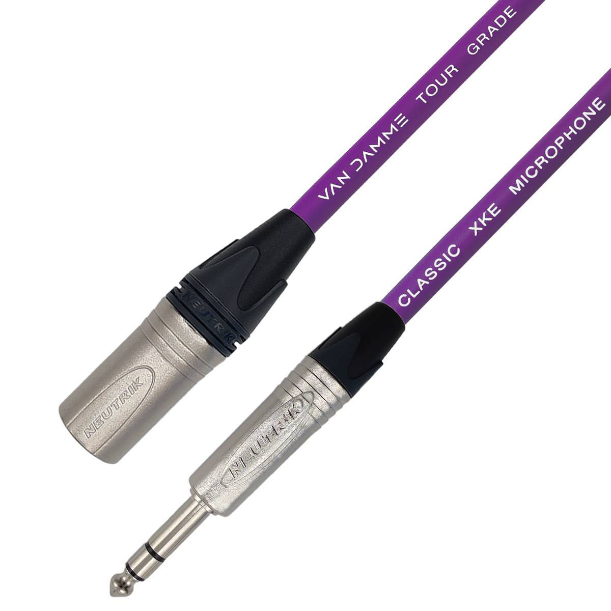 Van Damme XKE Microphone Mikrofon-/ Patchkabel (Neutrik XLR-m / TRS) 2m Violett