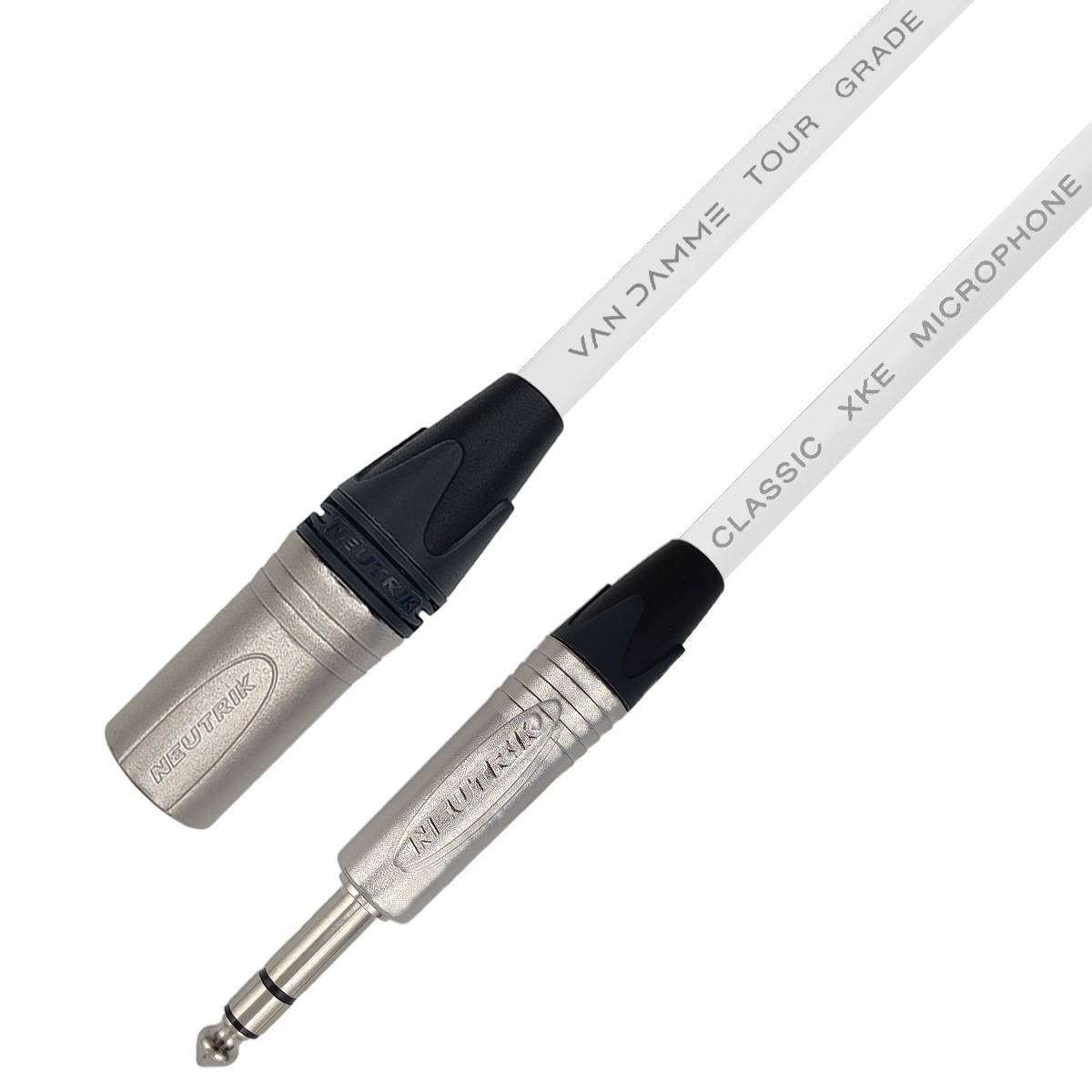 Van Damme XKE Microphone Mikrofon-/ Patchkabel (Neutrik XLR-m / TRS) 5m Weiß