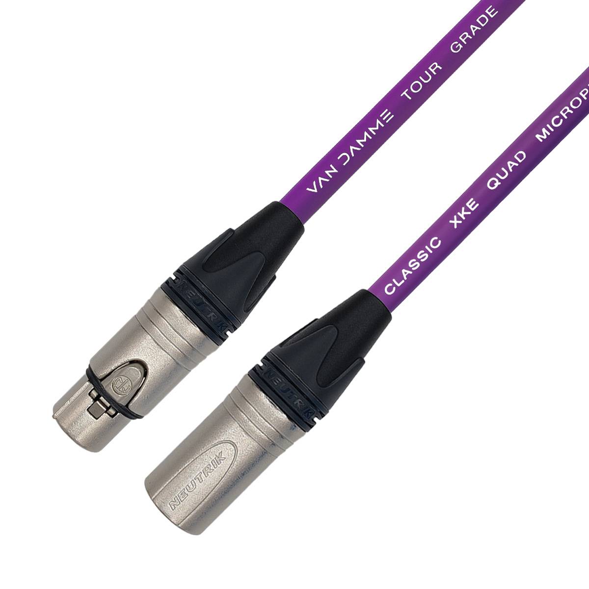 Van Damme XKE Starquad Microphone XLR Mikrofonkabel (Neutrik XLR-m / XLR-f) 0.5m Violett