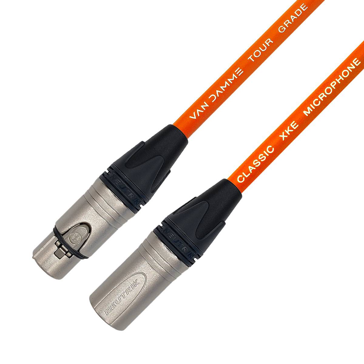 Van Damme XKE Microphone XLR Mikrofonkabel (Neutrik XLR-m / XLR-f) 5m Orange