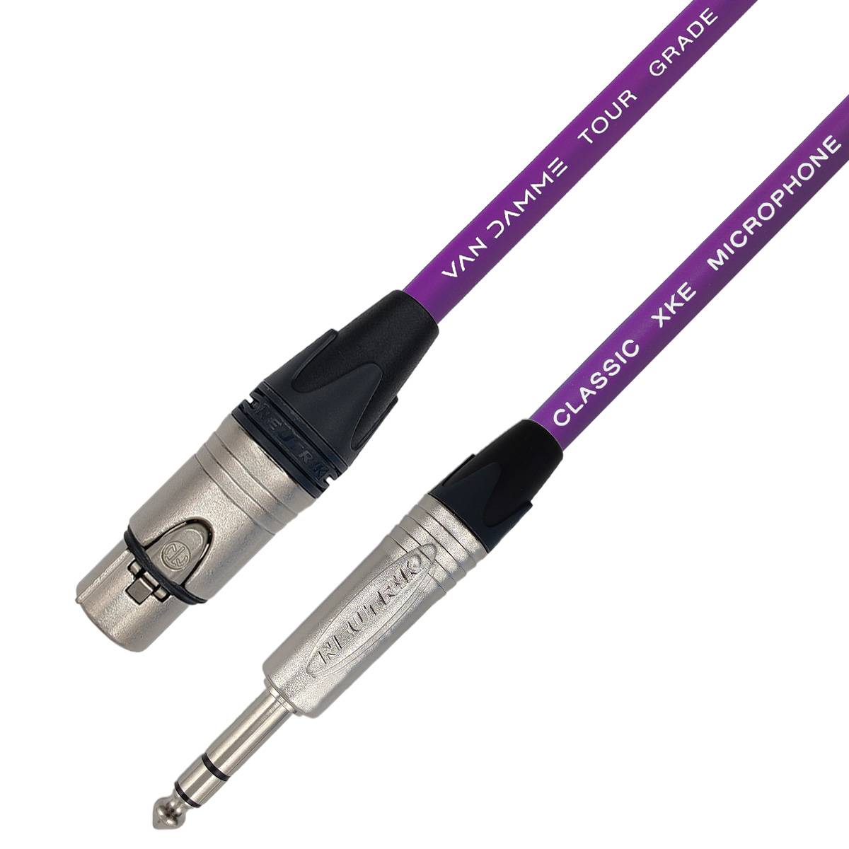Van Damme XKE Microphone Mikrofon-/ Patchkabel (Neutrik XLR-f / TRS) 15m Violett