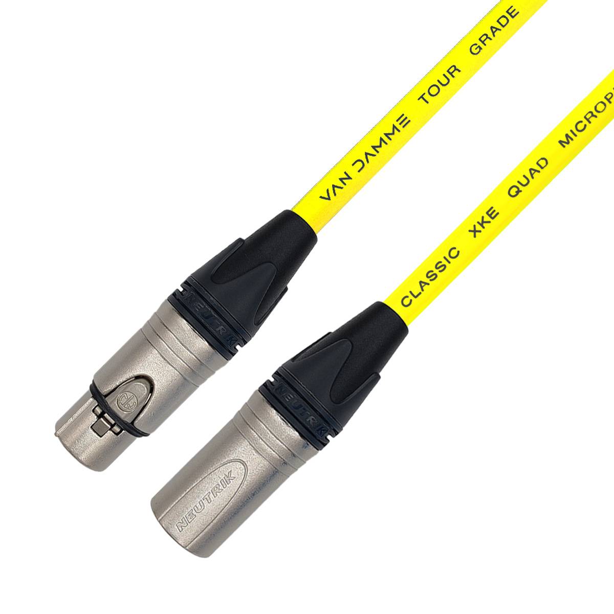 Van Damme XKE Starquad Microphone XLR Mikrofonkabel (Neutrik XLR-m / XLR-f) 3m Gelb