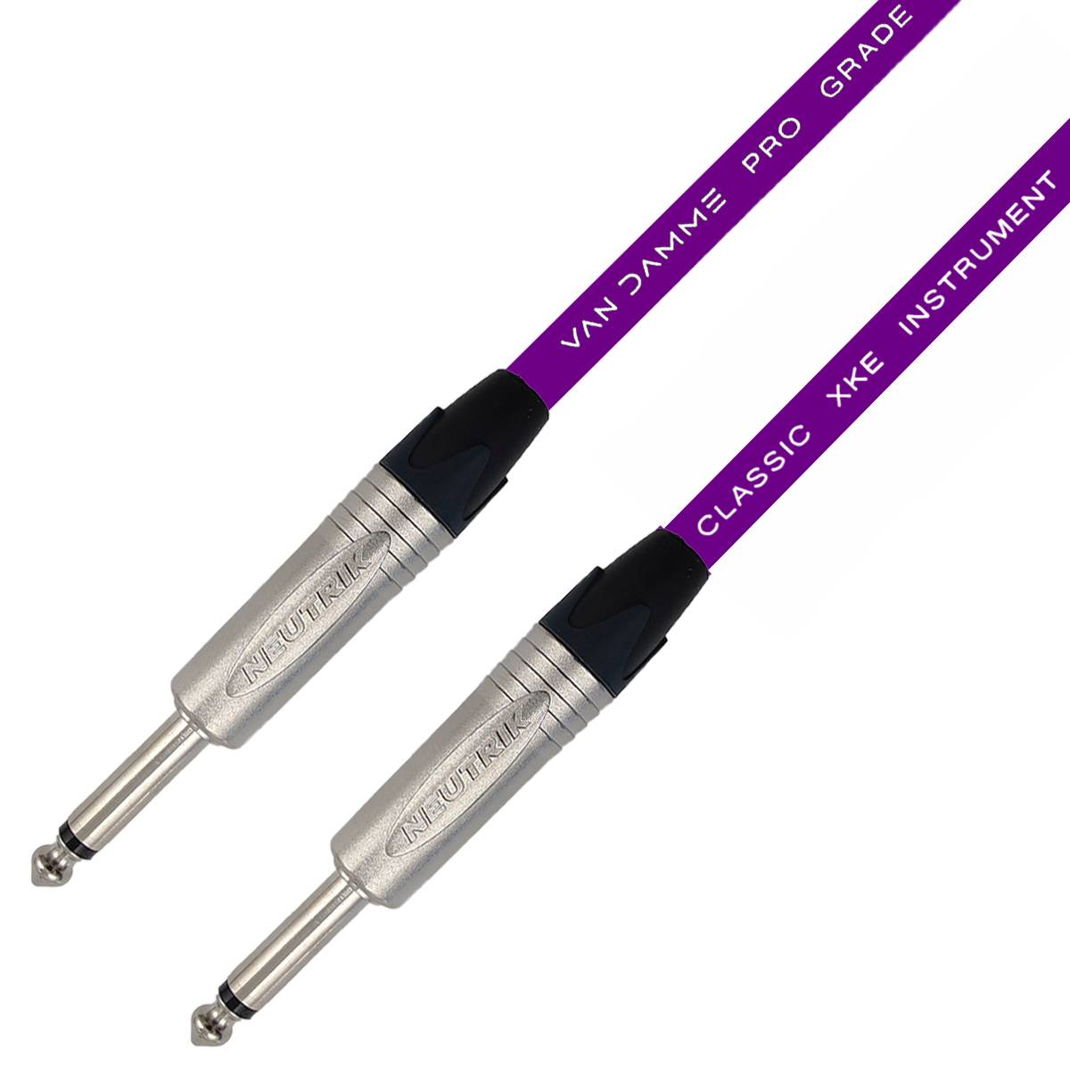 Van Damme XKE Instrument TS Instrumentenkabel (Neutrik 6,35mm Klinke) 1m Violett