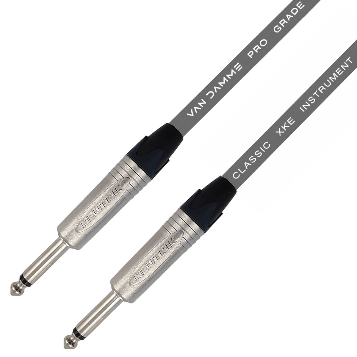 Van Damme XKE Instrument TS Instrumentenkabel (Neutrik 6,35mm Klinke) 20m Grau