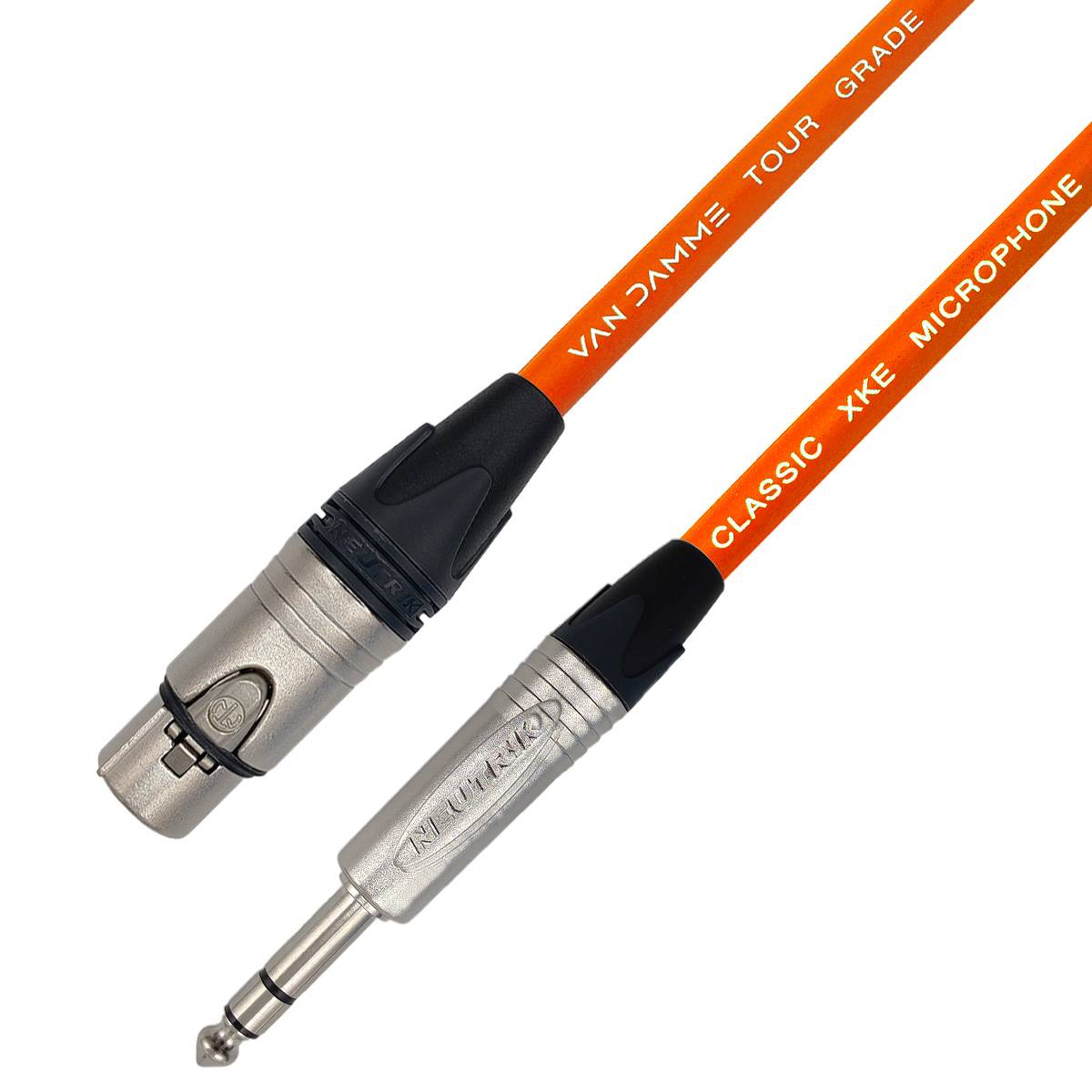 Van Damme XKE Microphone Mikrofon-/ Patchkabel (Neutrik XLR-f / TRS) 3m Orange