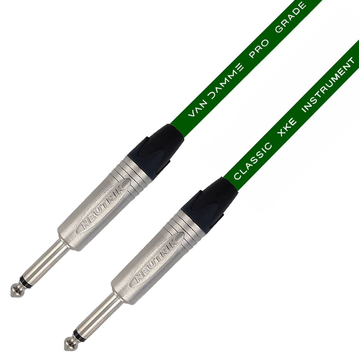Van Damme XKE Instrument TS Instrumentenkabel (Neutrik 6,35mm Klinke) 0.5m Grün