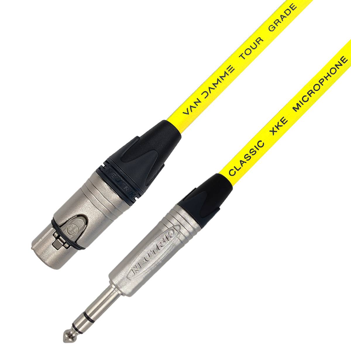 Van Damme XKE Microphone Mikrofon-/ Patchkabel (Neutrik XLR-f / TRS) 30m Gelb