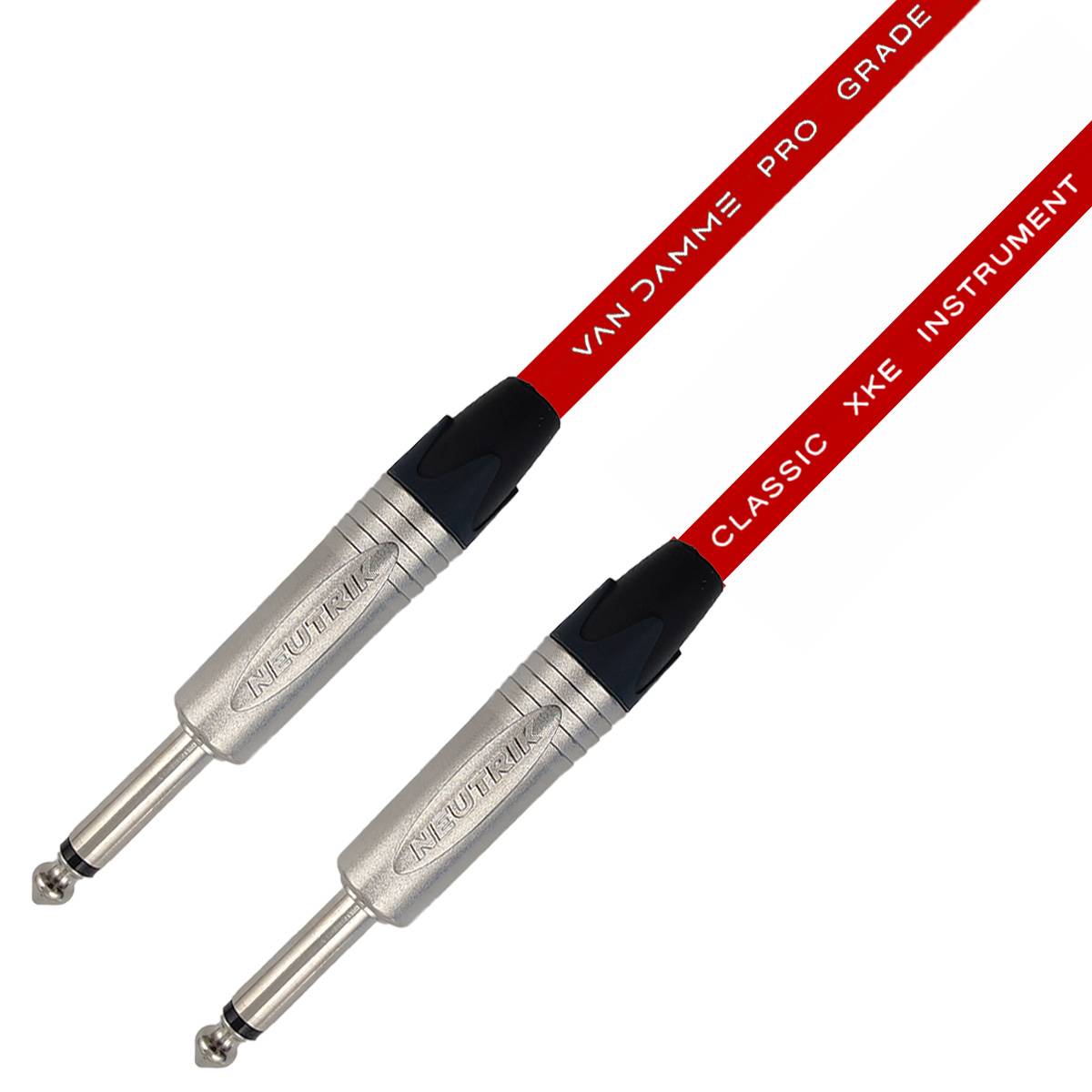 Van Damme XKE Instrument TS Instrumentenkabel (Neutrik 6,35mm Klinke) 5m Rot