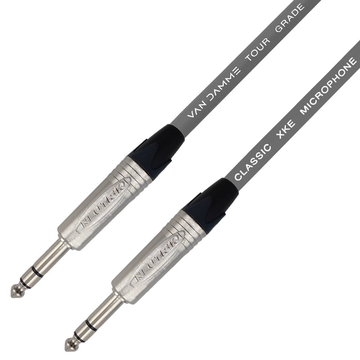 Van Damme XKE Microphone Mikrofon-/ Patchkabel (Neutrik TRS) 0.5m Grau