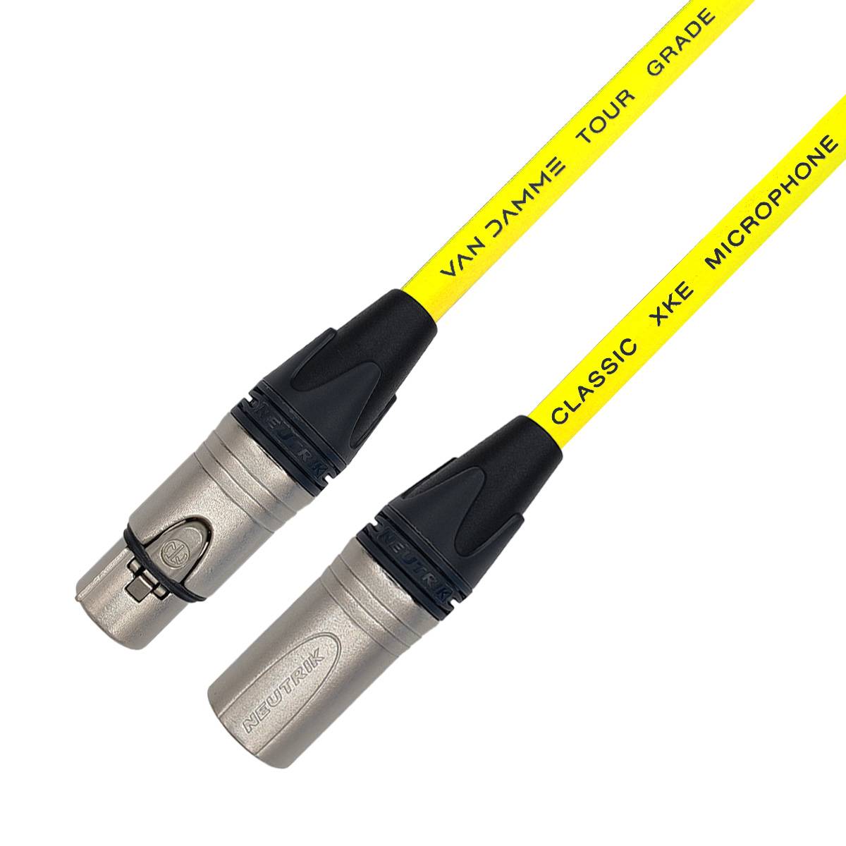 Van Damme XKE Microphone XLR Mikrofonkabel (Neutrik XLR-m / XLR-f) 0.5m Gelb