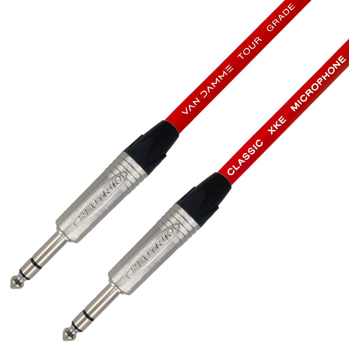 Van Damme XKE Microphone Mikrofon-/ Patchkabel (Neutrik TRS) 3m Rot