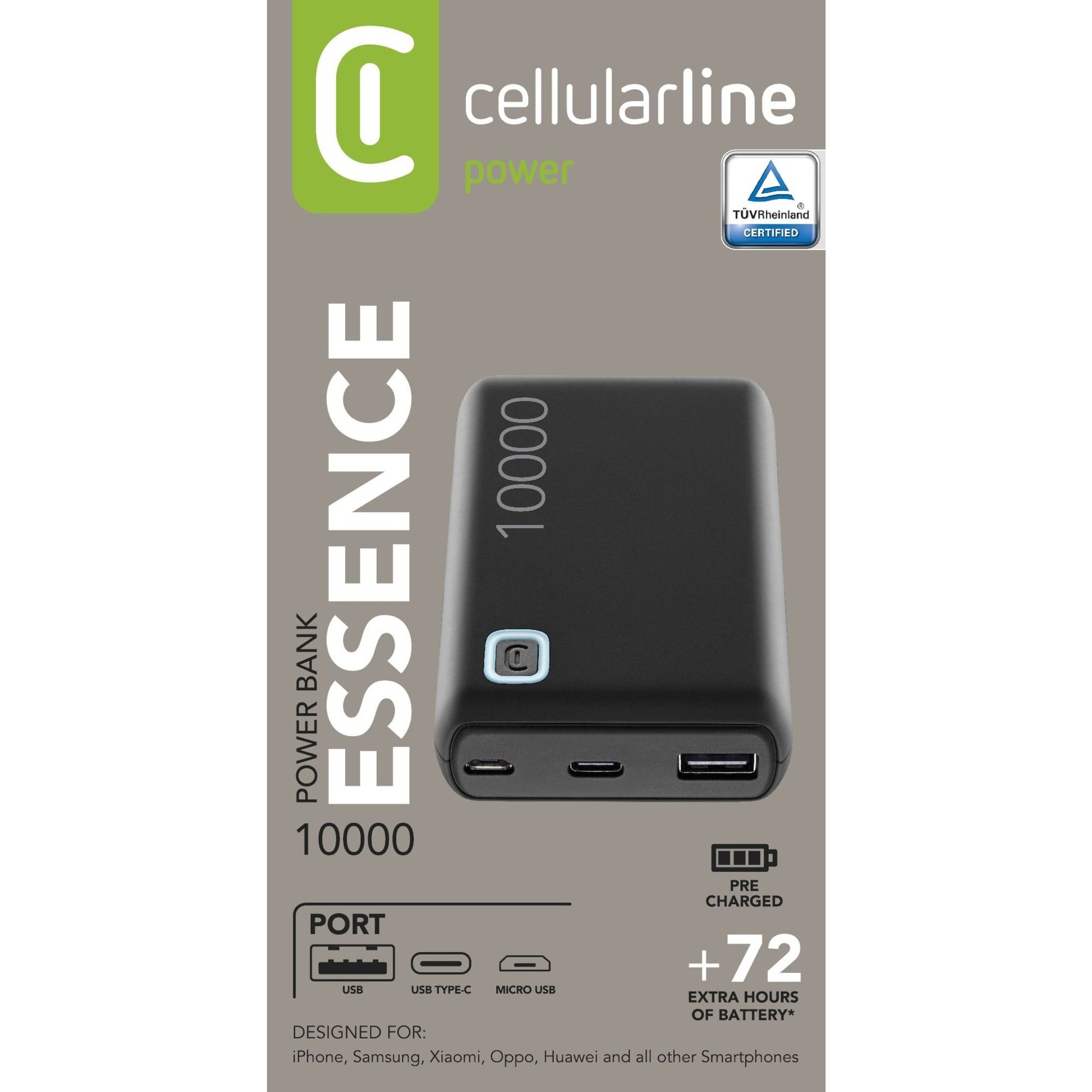 cellularline Powerbank PBESSENCE10000K 10.000mAh sw